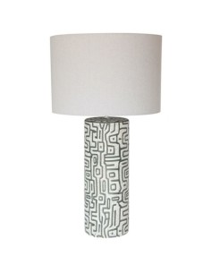 Lampe de bureau Home ESPRIT Lin Céramique 42 X 42 X 73 cm