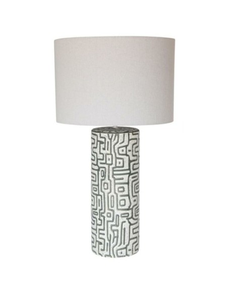 Lampe de bureau Home ESPRIT Lin Céramique 42 X 42 X 73 cm