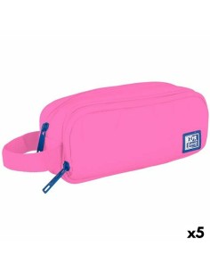 Trousse d'écolier Oxford KANGOO YOUNG PROOF B-SMART Rose 22,5 x 9,5 x 7 cm (5 Unités)