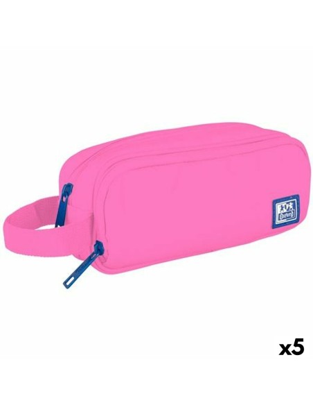 Trousse d'écolier Oxford KANGOO YOUNG PROOF B-SMART Rose 22,5 x 9,5 x 7 cm (5 Unités)