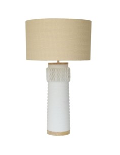 Lampe de bureau Home ESPRIT Lin Céramique 46 x 46 x 77 cm