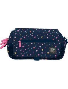 Trousse Fourre-Tout Triple Bits&Bobs Hearts Multicouleur 23 x 10 x 10 cm