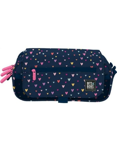 Trousse Fourre-Tout Triple Bits&Bobs Hearts Multicouleur 23 x 10 x 10 cm