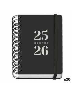Agenda DOHE GRAMMAR Noir A6 120 x 170 mm 2025-2026 (20 Unités)
