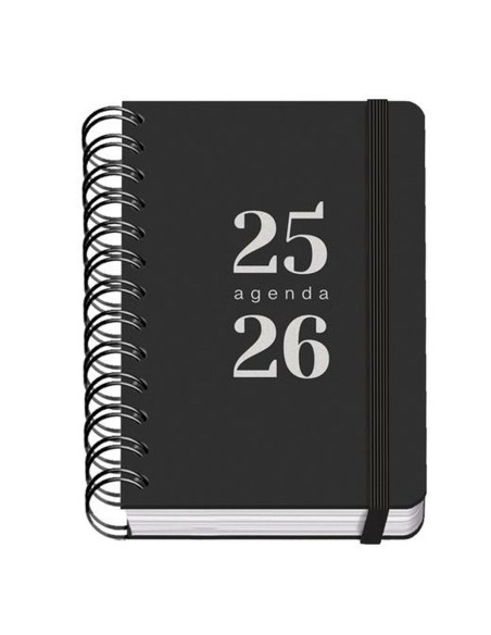 Agenda DOHE GRAMMAR Noir A6 120 x 170 mm 2025-2026 (20 Unités)