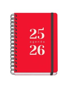 Agenda DOHE GRAMMAR Rouge A5 150 x 210 mm 2025-2026 (20 Unités) 2