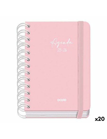 Agenda DOHE SERENITY WIRE´O Rose A6 120 x 170 mm 2025-2026 (20 Unités)