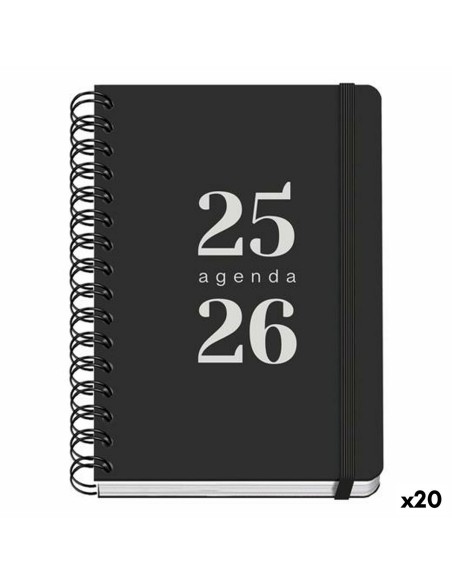 Agenda DOHE GRAMMAR Noir A5 150 x 210 mm (20 Unités)