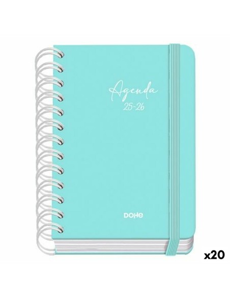 Agenda DOHE SERENITY WIRE´O Vert A6 120 x 170 mm 2025-2026 (20 Unités)