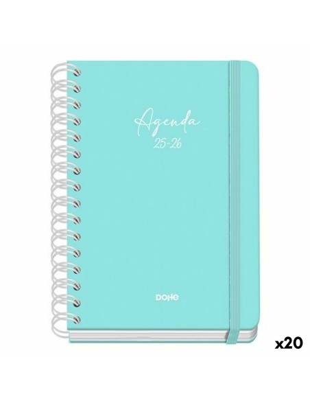 Agenda DOHE SERENITY WIRE´O Vert A5 150 x 210 mm 2025-2026 (20 Unités)