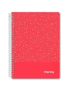 Cahier Imprex Rouge A5 80 Volets (4 Unités) 2