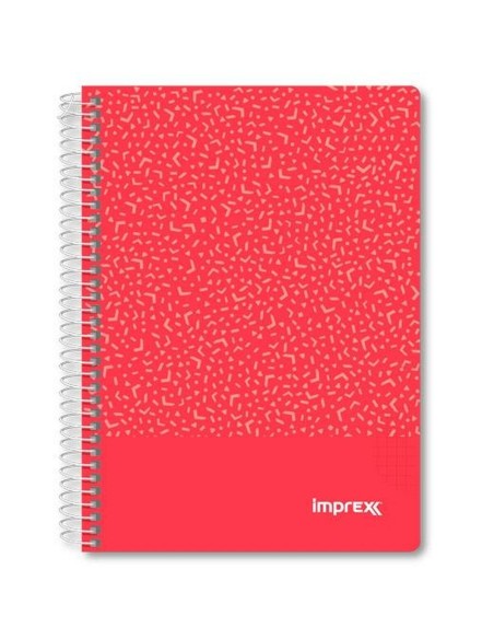 Cahier Imprex Rouge A5 80 Volets (4 Unités)