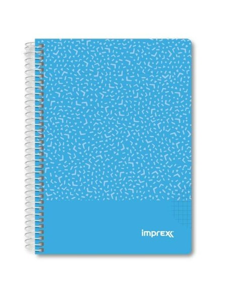 Cahier Imprex Bleu A5 80 Volets (4 Unités)
