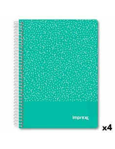 Cahier Imprex Vert A5 80 Volets (4 Unités)