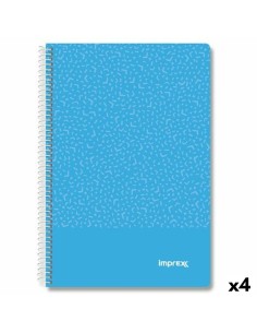 Cahier Imprex Bleu Din A4 80 Volets (4 Unités)