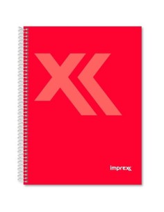 Cahier Imprex Rouge A5 80 Volets (4 Unités) 2