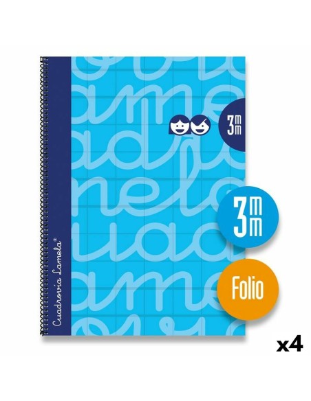 Lot de cahiers Lamela Bleu Din A4 80 Volets 21,5 x 31,5 cm 5 Pièces (4 Unités)