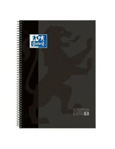Cahier à Spirale Oxford CLASSIC EUROPEANBOOK Noir A4 80 Volets (5 Unités) 2