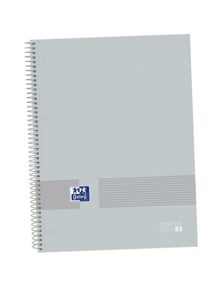 Lot de cahiers Oxford &YOU EUROPEANBOOK Gris A4+ 80 Volets 5 Pièces (25 Unités)