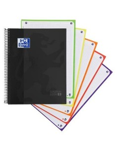 Cahier à Spirale Oxford CLASSIC EUROPEANBOOK Noir A4 120 Volets (5 Unités) 2