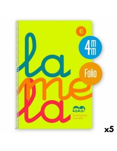 Cahier à Spirale Lamela Jaune Din A4 80 Volets (5 Unités)