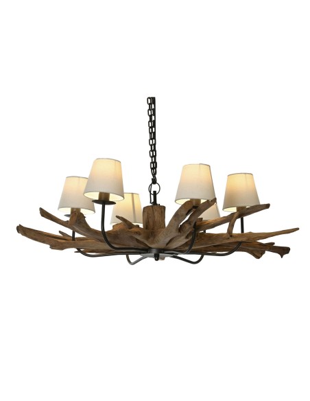 Suspension Home ESPRIT Fer bois de teck 130 X 130 X 35 cm