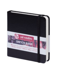 Carnet de croquis Talens Art Creation Sketch Book Noir 80 Volets 12 x 12 cm (5 Unités) 2