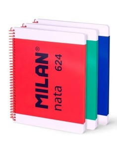 Lot de cahiers Milan Multicouleur A4 80 Volets 3 Pièces (4 Unités) 2
