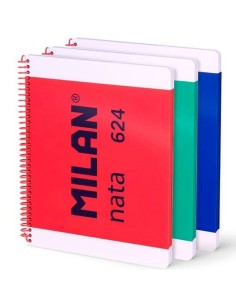 Lot de cahiers Milan Multicouleur A4 80 Volets 3 Pièces (4 Unités) 2