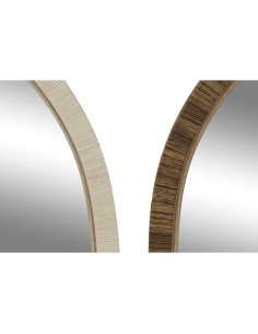 Miroir mural Home ESPRIT Marron Beige Naturel Ivoire Scandi 55 X 2 X 75 cm (4 Unités) 2