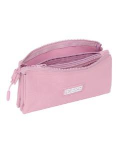 Trousse Fourre-Tout Triple Munich Basic Rose 22 x 12 x 3 cm 2