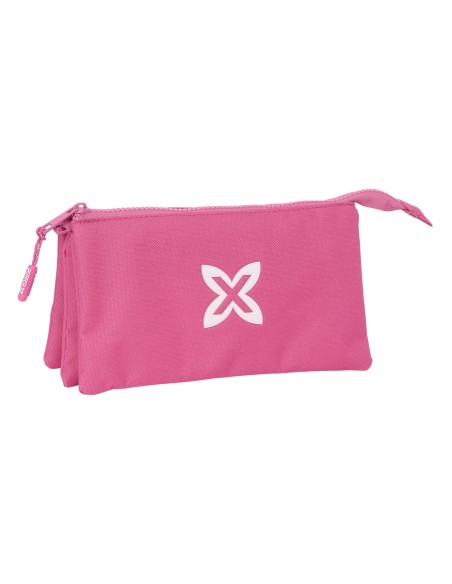 Trousse Fourre-Tout Triple Munich Basic Fuchsia 22 x 12 x 3 cm