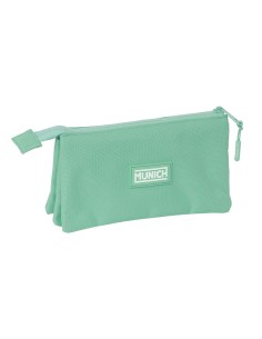 Trousse Fourre-Tout Triple Munich Basic Turquoise 22 x 12 x 3 cm 2