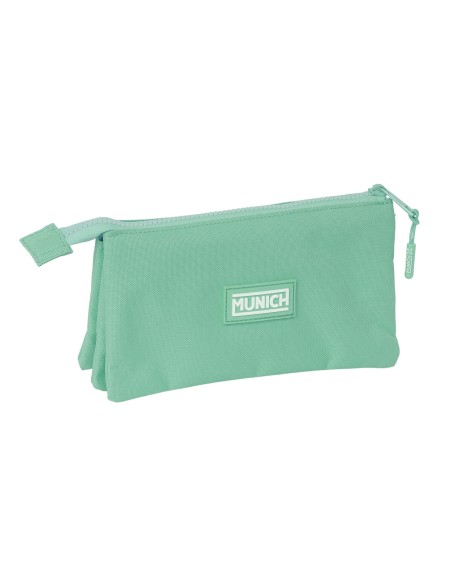 Trousse Fourre-Tout Triple Munich Basic Turquoise 22 x 12 x 3 cm