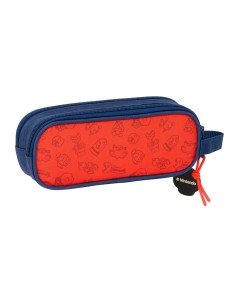 Trousse Fourre-Tout Double Super Mario Trick Rouge Bleu foncé 21 x 8 x 6 cm 2