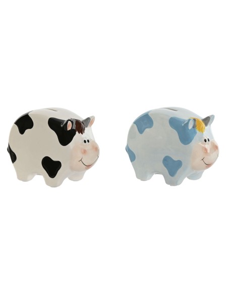 Tirelire Home ESPRIT Dolomite Vache 16 X 7,5 X 12,5 cm (2 Unités)