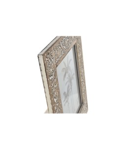 Cadre photo Home ESPRIT Blanc Naturel Verre Bois de manguier Indien 31,5 x 2 x 36,5 cm 2