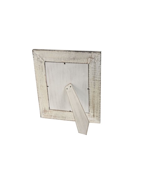 Cadre photo Home ESPRIT Blanc Naturel Verre Bois de manguier Indien 31,5 x 2 x 36,5 cm