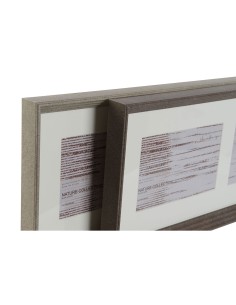 Cadre photo Home ESPRIT Marron Naturel Verre polystyrène Urbaine 56 X 3 X 18 cm (2 Unités) 2