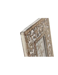 Cadre photo Home ESPRIT Blanc Naturel Verre Bois de manguier Indien 21 x 2 x 26,5 cm 2