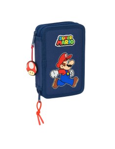 Fourre-tout Super Mario Trick Rouge Bleu foncé 12.5 x 19.5 x 4 cm 29 Pièces