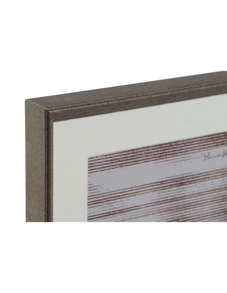 Cadre photo Home ESPRIT Marron Naturel Verre polystyrène Urbaine 34 x 3 x 34 cm (2 Unités)