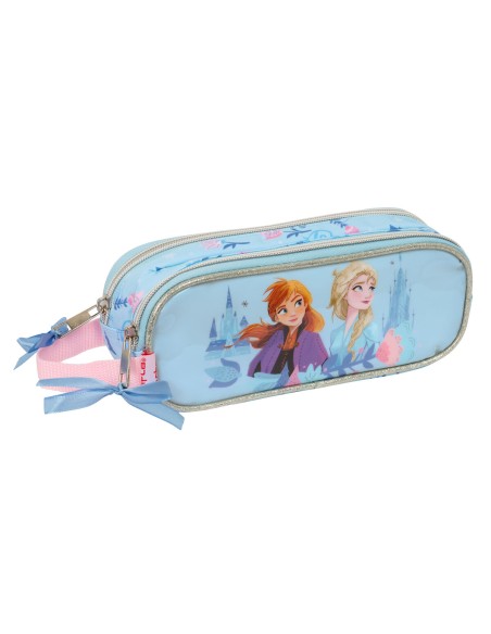 Trousse Fourre-Tout Double Frozen Ice magic Bleu clair 21 x 8 x 6 cm