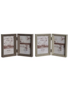 Cadre photo Home ESPRIT Marron Beige Verre polystyrène Urbaine 25 x 3 x 18 cm (2 Unités)