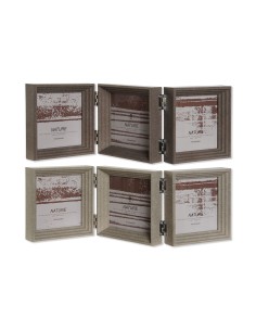 Cadre photo Home ESPRIT Marron Beige Verre polystyrène 38 X 3 X 12 cm (2 Unités)