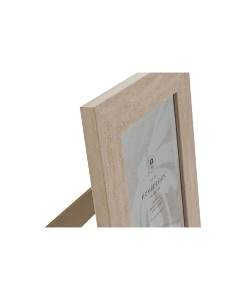 Cadre photo Home ESPRIT Blanc Beige Verre polystyrène Scandi 19 x 2 x 24 cm (4 Unités)