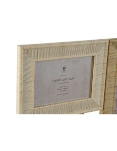 Cadre photo Home ESPRIT Beige Naturel Verre polystyrène Scandinave 36 X 2 X 36 cm 2