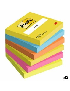 Bloc de Notes Post-it 76 x 76 mm Multicouleur 100 Volets (12 Unités)