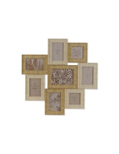 Cadre photo Home ESPRIT Beige Naturel Verre polystyrène Scandinave 60 X 2 X 59 cm