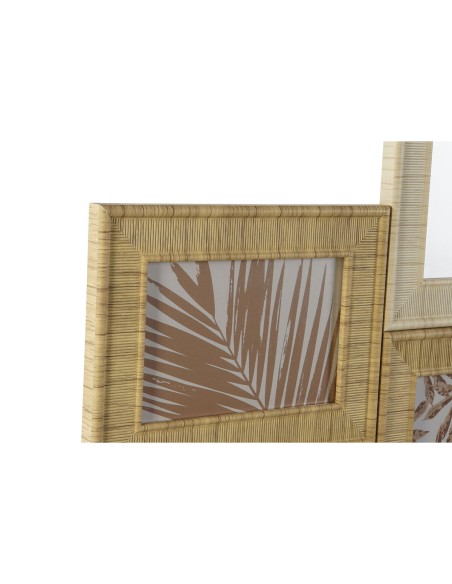 Cadre photo Home ESPRIT Beige Naturel Verre polystyrène Scandinave 60 X 2 X 59 cm